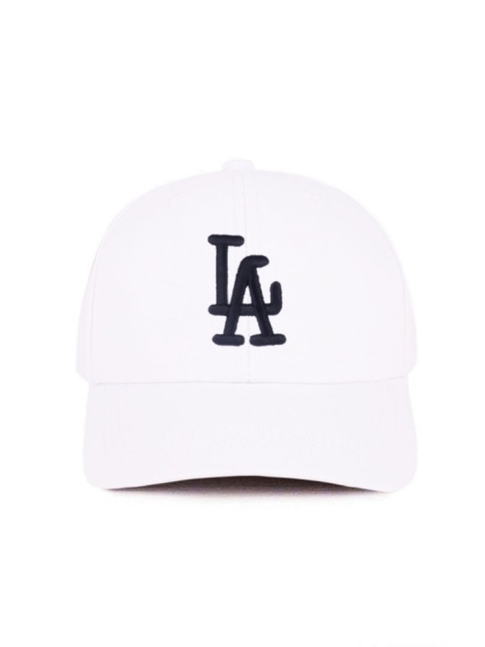 White LA Logo Baseball Cap